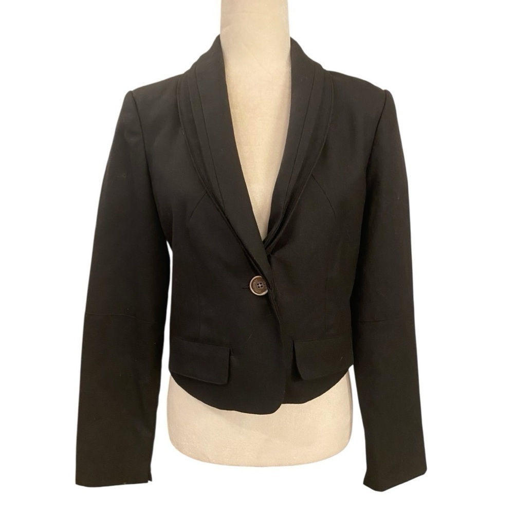 Millard Fillmore Anthropologie Wool Blend Cropped Blazer